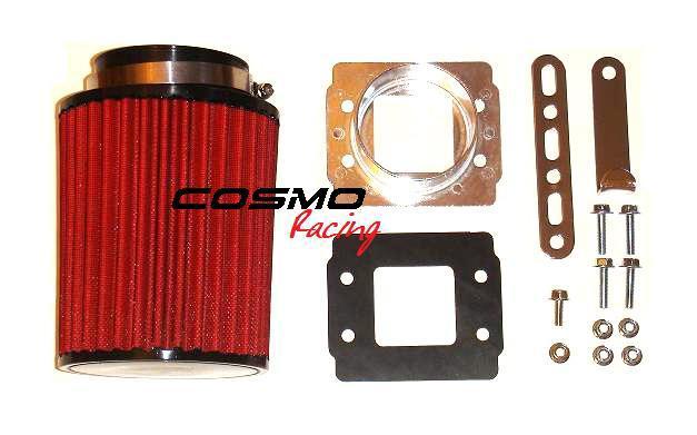 Racing air filter intake adapter bmw e30 320/325 e36 318 reusable cold filter #1