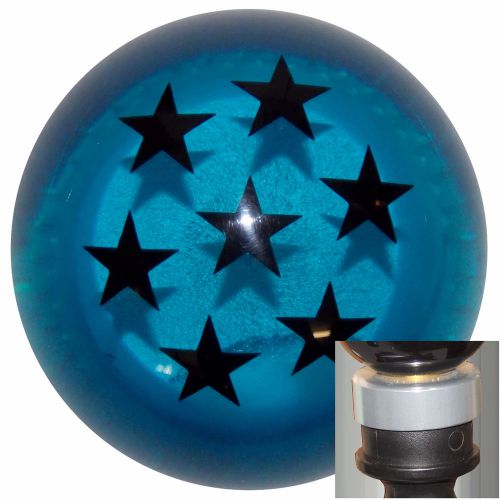 Blue dragon ball z shift knob with silver adapter kit fits new dodge dart