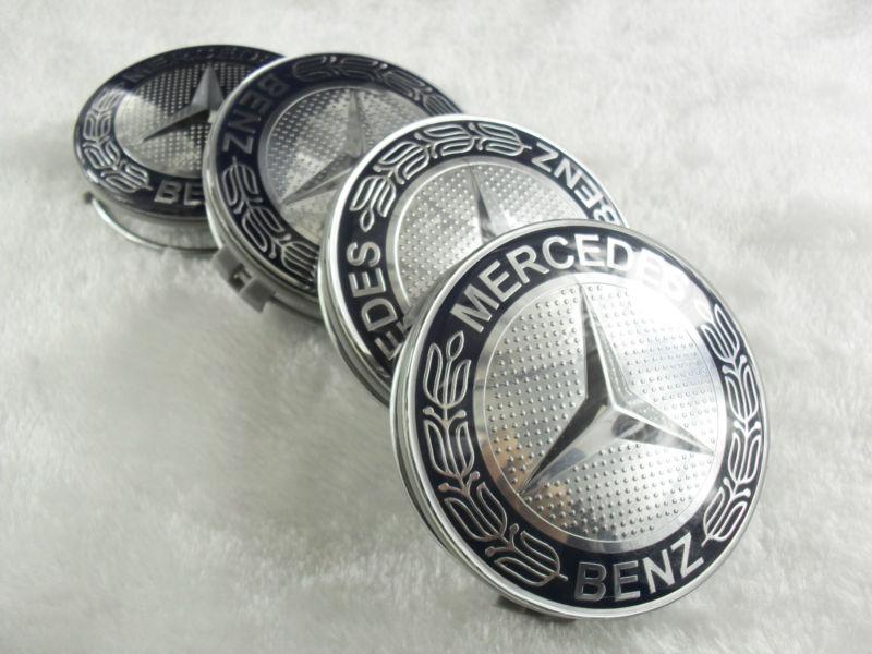 4pcs for mercedes benz badges emblem 75mm wheel center cap e s ml sl clk slk w16