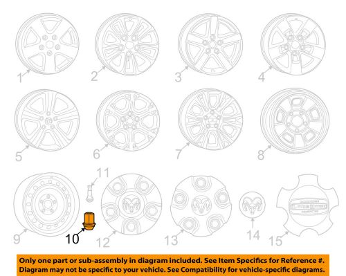 Chrysler oem wheel-wheel nut 6509422aa