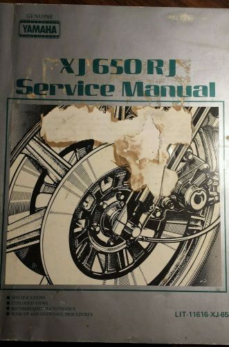 Genuine complete yamaha xj650rj factory service manual - lit-11616-xj-65