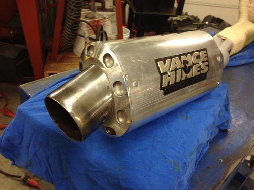 Fzr600 full exhaust vance & hines v&h ss2-r slip on & headers