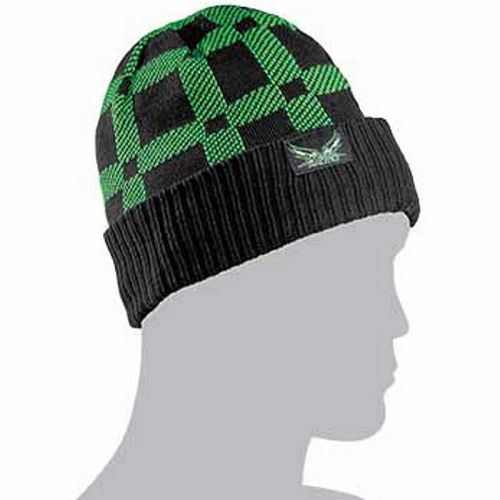 Arctic cat adult team arctic plaid beanie hat - lime green / black - 5253-156