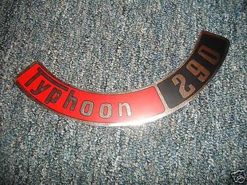 1967 1968 american motors typhoon 290 air cleaner decal