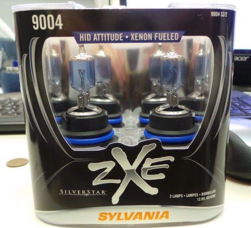 Sylvania zxe 9004 silverstar 2 lamps xenon fueled sz/2 headlight bulbs - new