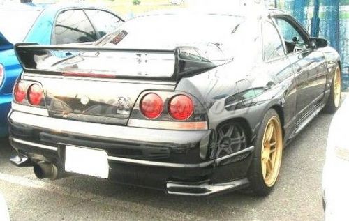 Carbon fiber topsecret style rear spats addon for 95-98 nissan skyline r33 gts