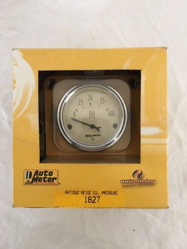 Autometer 1827 antique beige oil pressure gauge