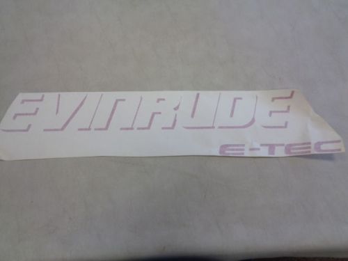 Evinrude e - tec red decal 25 3/4&#034; x 3 1/2&#034; marine boat