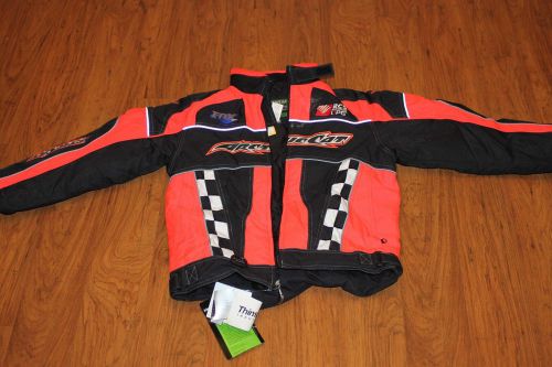 Arctic cat youth jacket team arctic black &amp; orange c10  new with tags