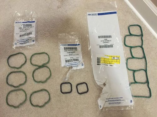 Ford mustang 3.7 upper lower intake gaskets plenum base oem 2010-2014