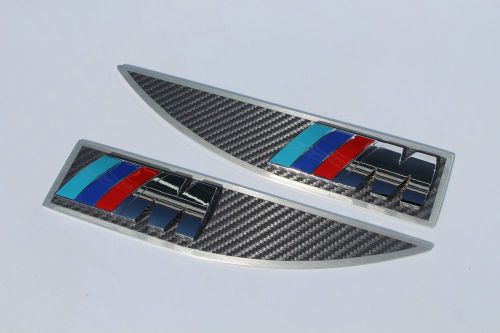 Bmw fender emblem badge! bmw m power - m power fender badge  - carbonfiber vinyl