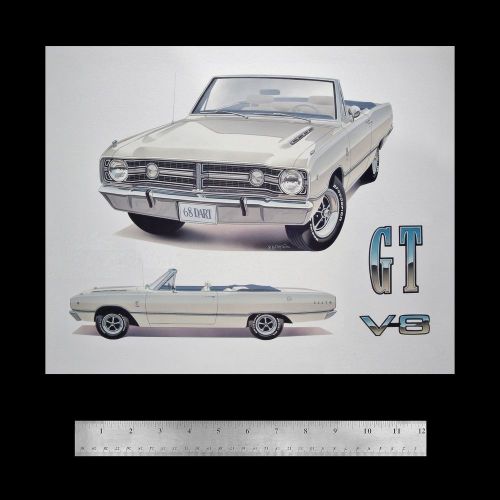 Dart convertible gts gt dodge: 1967 1968 1969 426 hemi - dealer poster art print