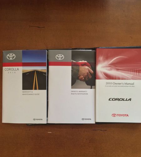 2010 toyota corolla owners manual