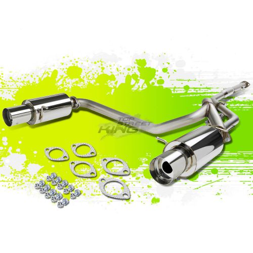 For 02-08 hyundai tiburon gk 2.0 l4 dual 4&#034; tip stainless steel catback exhaust