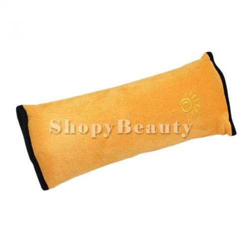 Children kid car seat belt shoulder pad protect  travel cushion pillow yellow