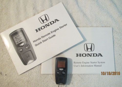 Honda remote start transmitter with booklets