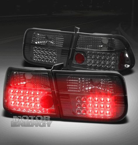 1996-2000 honda civic 2dr coupe led altezza tail light lamp smoke 1997 1998 1999