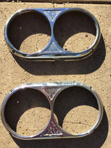 Vintage diamond t truck headlight bezels