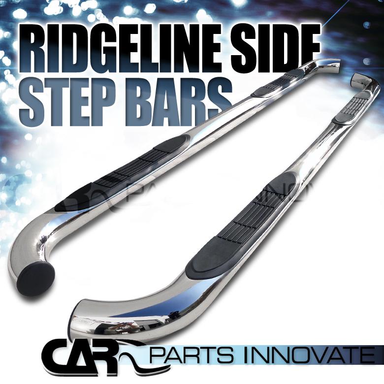 2006-2012 honda ridgeline 3" polished stainless steel side step nerf bars