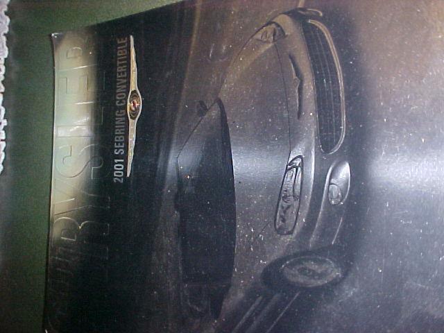 2001 chrysler sebring convertible  sales brochure catalog