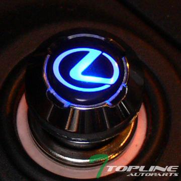 Lexus es/hs/ct/ls/lx/gx/sc 12v car power plug 18mm led cigarette lighter l logo