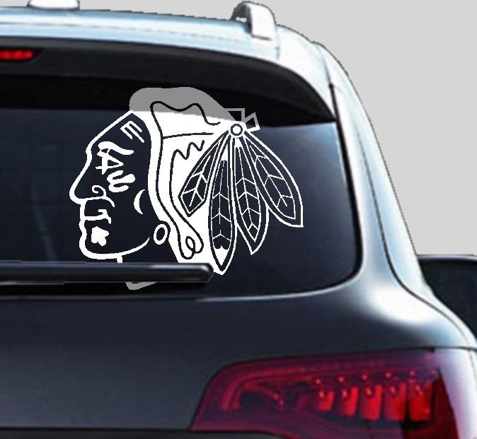 Nhl hockey teams vinyl decals car windows harley davidson chicago black hawks
