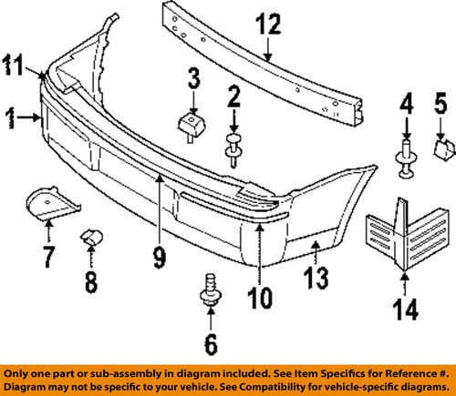 Chrysler oem 4805986aa bumper trim-outer molding