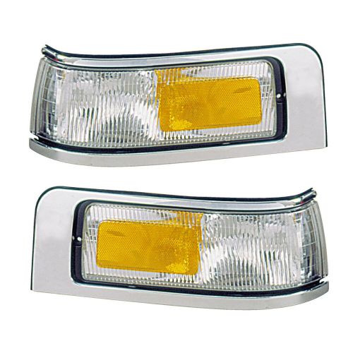 Side marker lights reflectors pair set for 95-97 ford town car left &amp; right