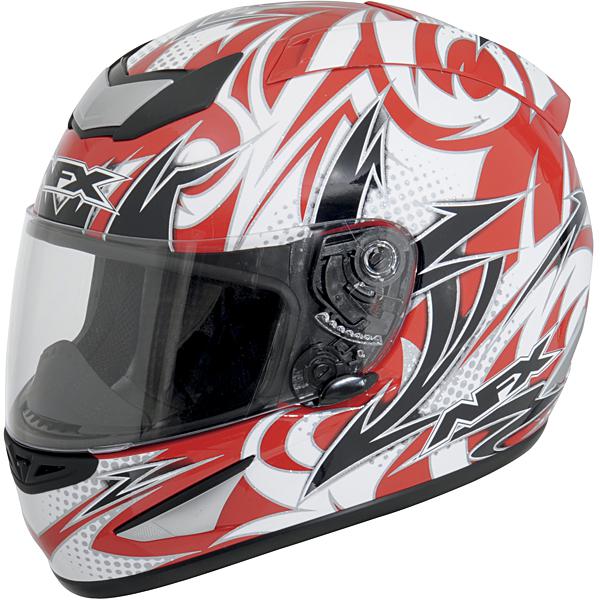 Afx fx-95 multi red white full face helmet