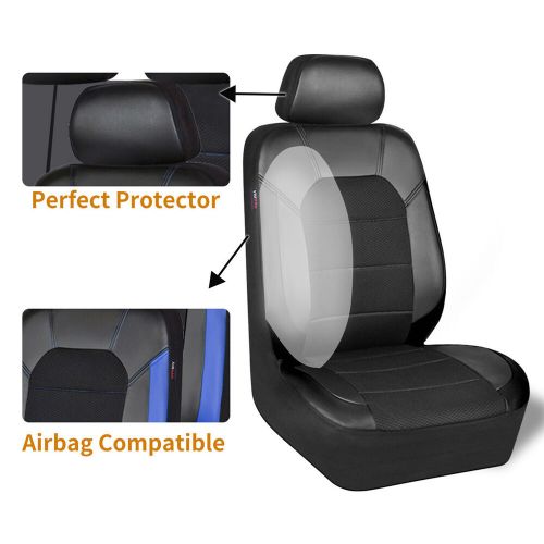 Pu leather car seat cover protector full set front rear for interior accessories