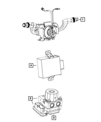 Genuine mopar anti-lock brake system hydraulic control unit 68461088aa