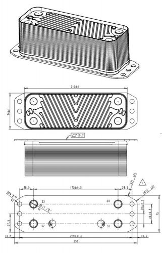 Alfa laval cbh16-16h brazed plate heat exchanger bhe 3287193611 malibu boat bhe