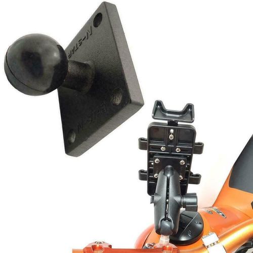 Aluminum square base mount with ball head for ram garmin k7q8 mounting br m8h9-