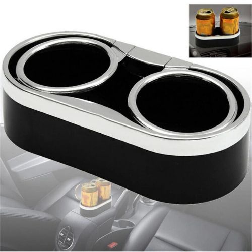 Black car suv center console dual cup holder front seat organizer drinks holder