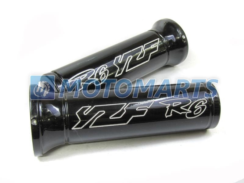 7/8" 22mm black handlebar hand grips for yamaha yzfr6 600 r6 yzf engraved