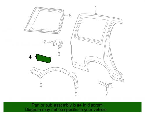 Genuine ford body side molding xl2z-7829038-aac