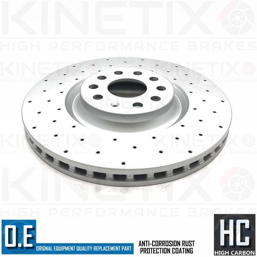 For vw t-roc r 2.0 r drilled front rear brake discs brembo xtra pads 340mm 310mm