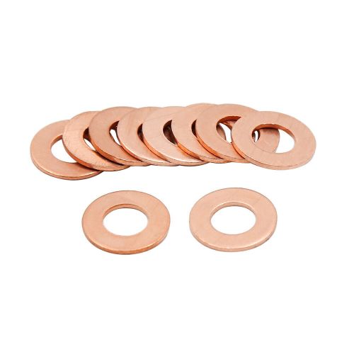 10pcs copper discs flat gasket rings 7mm internal diameter copper clay-