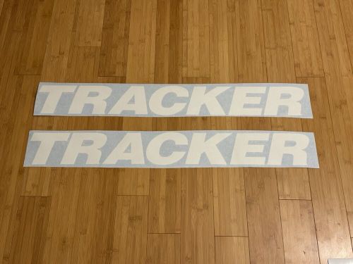 Tracker boat decals 48” - set of 2 - white decals hull fishing stickers bass