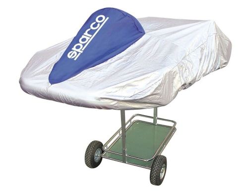 Sparco kart cover silver/blue durable fabric long-lasting protection # 02712a