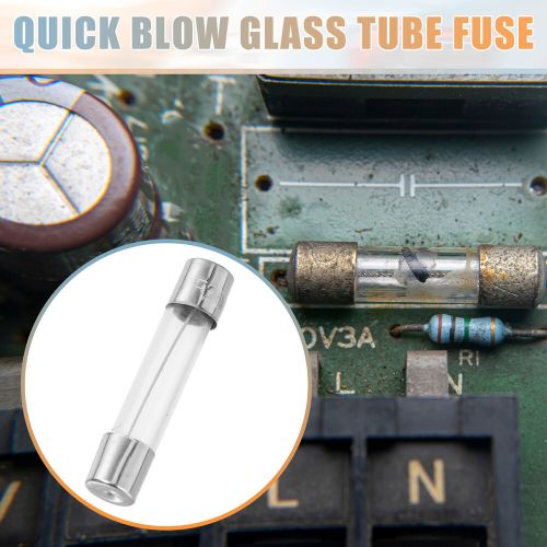 30pcs 25a quick blow glass tube fuse 250v 6x30mm 0.24x1.18 inch fuse for car