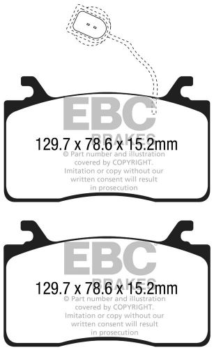 Ebc front redstuff brake pads for alfa romeo giulia 952 q4 280hp dp32325c