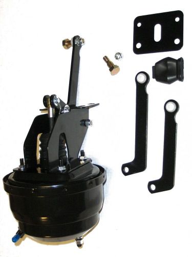 Black 7&#034; power brake booster with firewall mounting bracket for dodge a b e body
