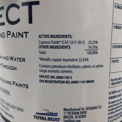 1 qt. totalboat jd select ablative antifouling bottom paint for fiberglass/ wood