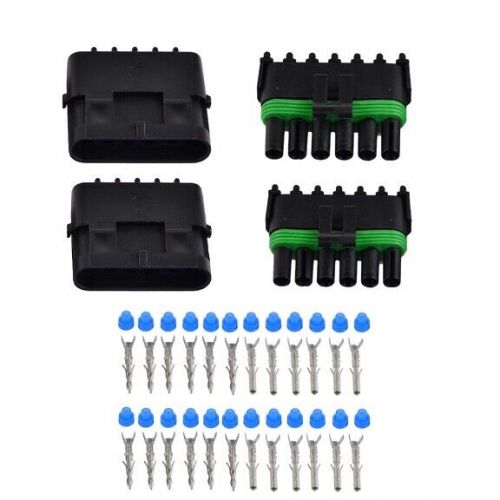 Delphi weather pack 6 pin -  conductor connector kit 12 ga ws 2 pack - two sets