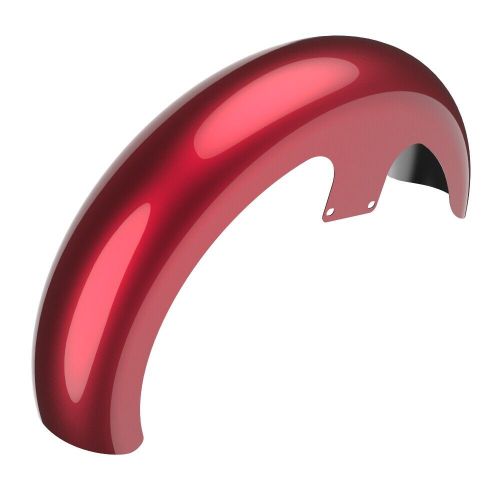 Velocity red sunglo 21&#034; reveal wrapper hugger front fender for 09+ harley