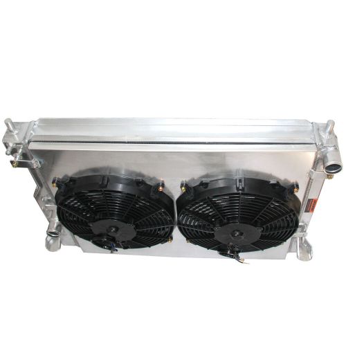 Spawon radiator for ford mustang shelby gt 07-14 aluminum + fan shroud 3row mt