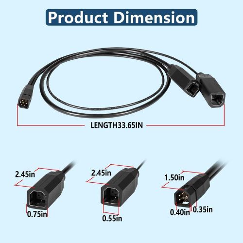 720101-1 9 m sidb y 9-pin side imaging dual beam splitter cable for humminbird