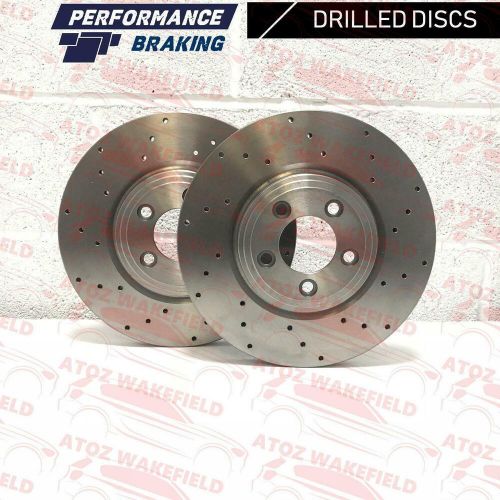 For bmw 530d sport e39 front drilled brake discs platinum pads wire sensor 324mm