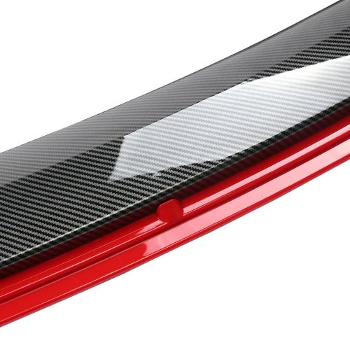 Front bumper lip splitter spoiler carbon red+strut rod for mercedes-benz